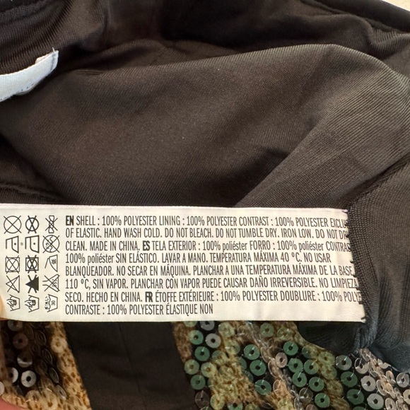 Grey Lab Skirt Brown Black cheetah print sequins Women’s Size M NWT - Picture 5 of 11